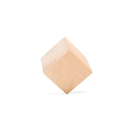 1-1/4 Inch Wooden Cubes, Bag of 100, Unfinished Square Birch Blocks, Baby Shower Decorating Blocks, Puzzle Making, Crafts, and DIY Projects, by Woodpeckers