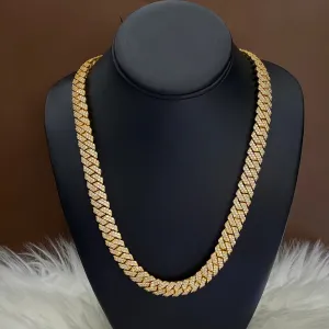 10K Yellow Gold Bustdown Cuban Link Chain 30Ct / 202.8gr / 12.3mm / 22in