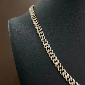 10K Yellow Gold Bustdown Cuban Link Chain 5.75Ct / 31.5gr / 6mm / 20in