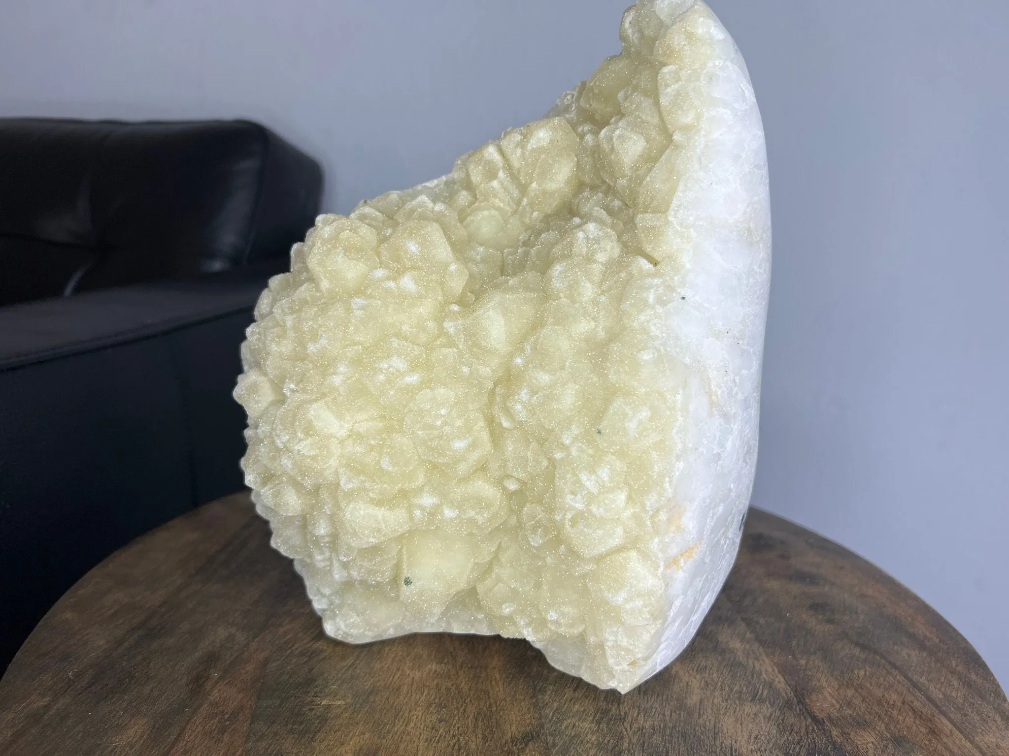 15lb Sugar /druzy Quartz Crystal Extra large size very rare from Brazil with Stand