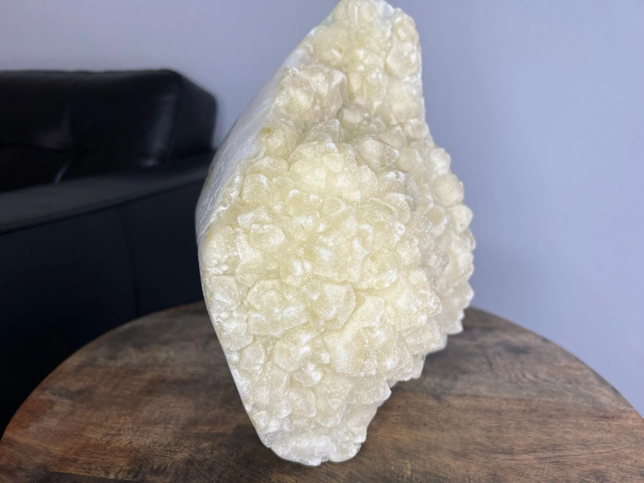 15lb Sugar /druzy Quartz Crystal Extra large size very rare from Brazil with Stand