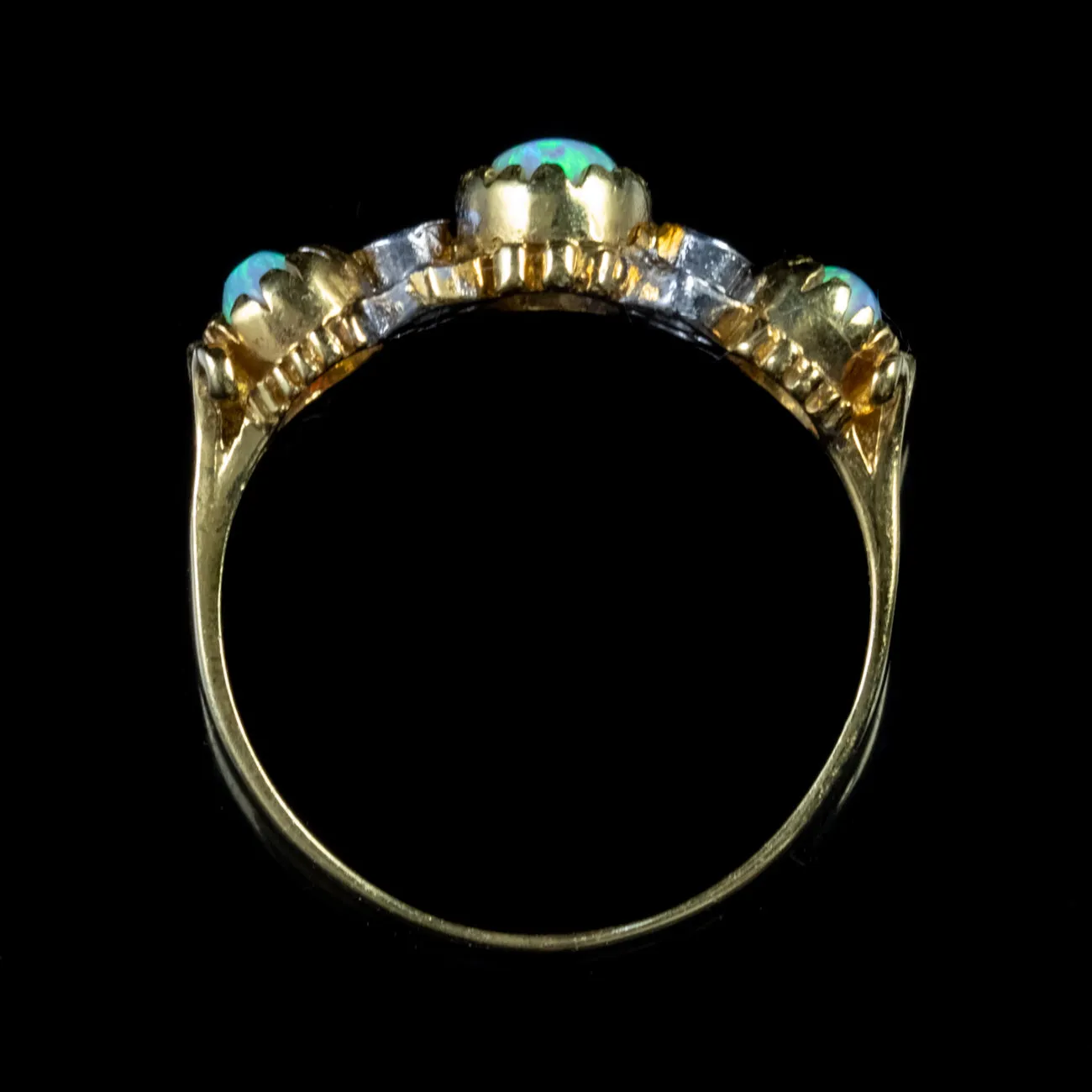 1.80Ct Opal Paste Ring 18Ct Gold Silver