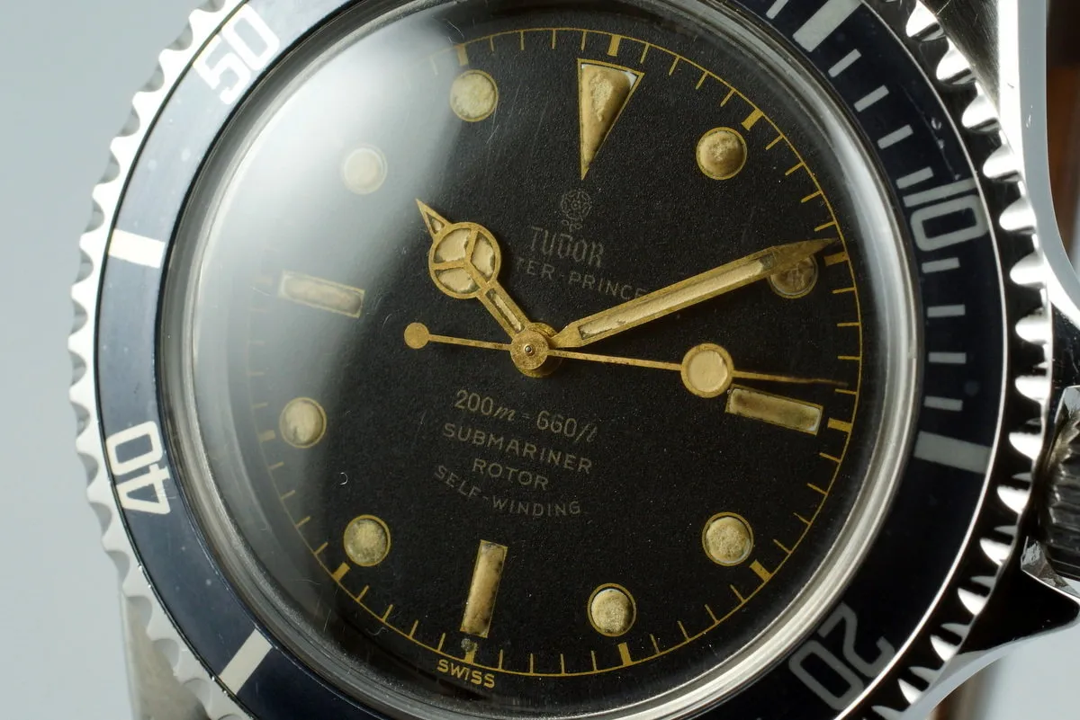 1961 Tudor Submariner 7928 PCG Gilt Chapter Ring Exclamation Dial