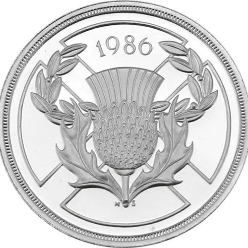 1986 UK XIII Commonwealth Games £2 Coin 925 Coin 15.98g Preowned