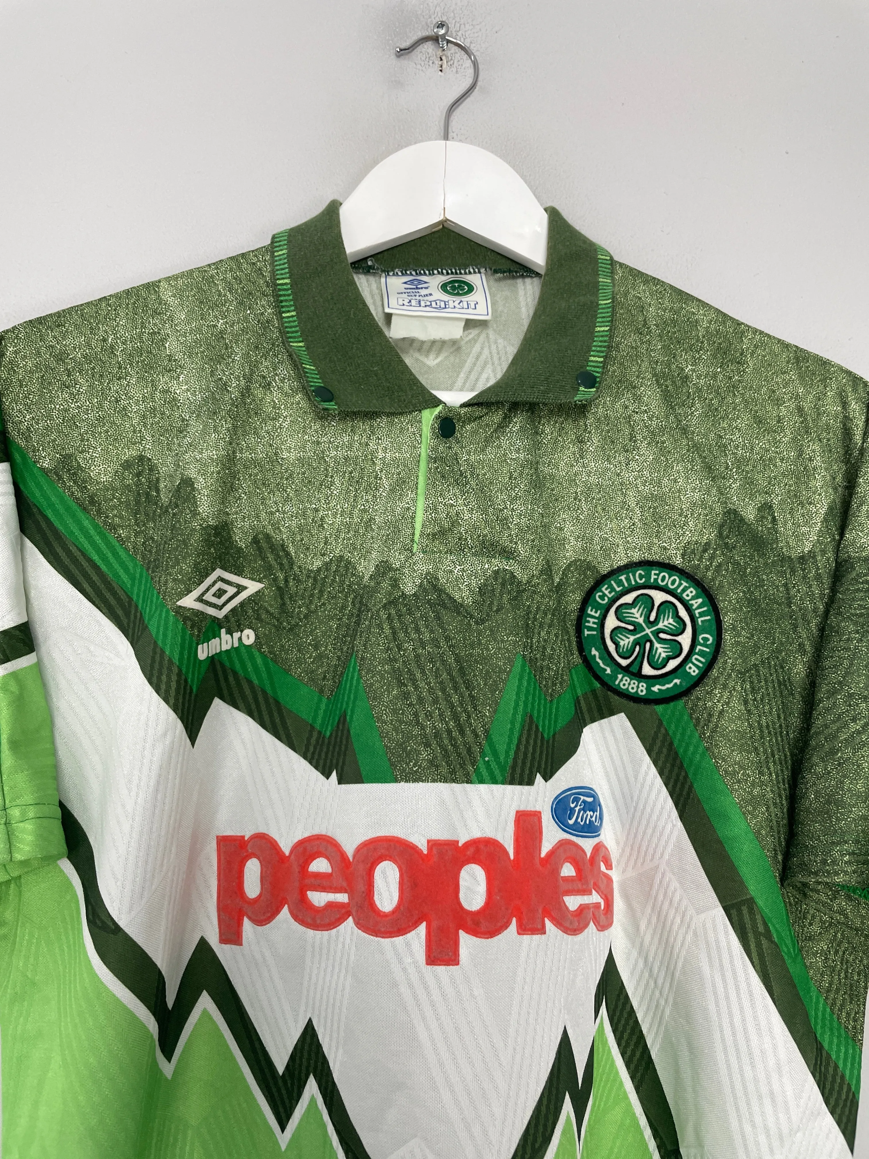 1991/92 CELTIC AWAY SHIRT (XL) UMBRO