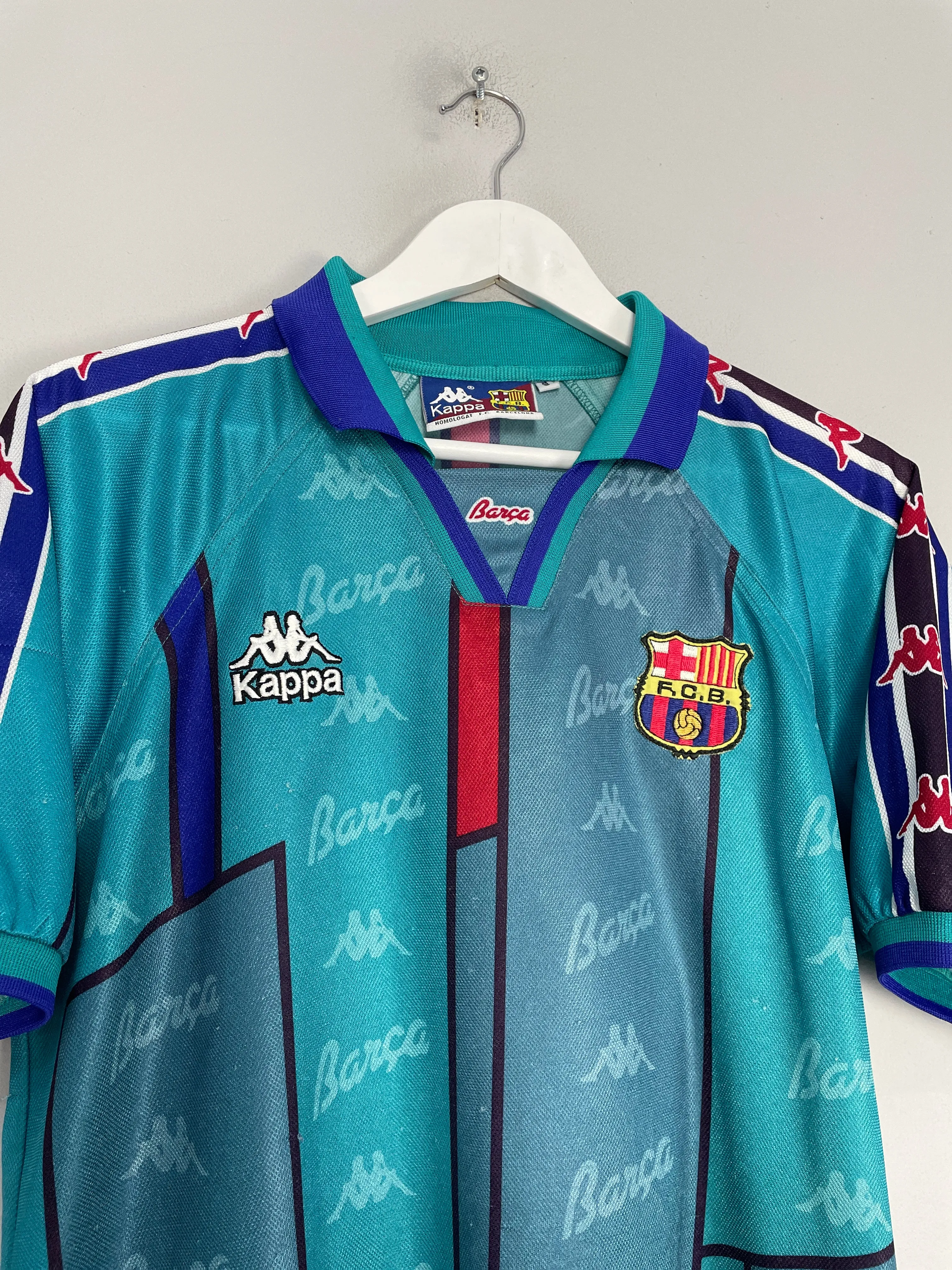 1995/97 BARCELONA RONALDO #9 AWAY SHIRT (S) KAPPA