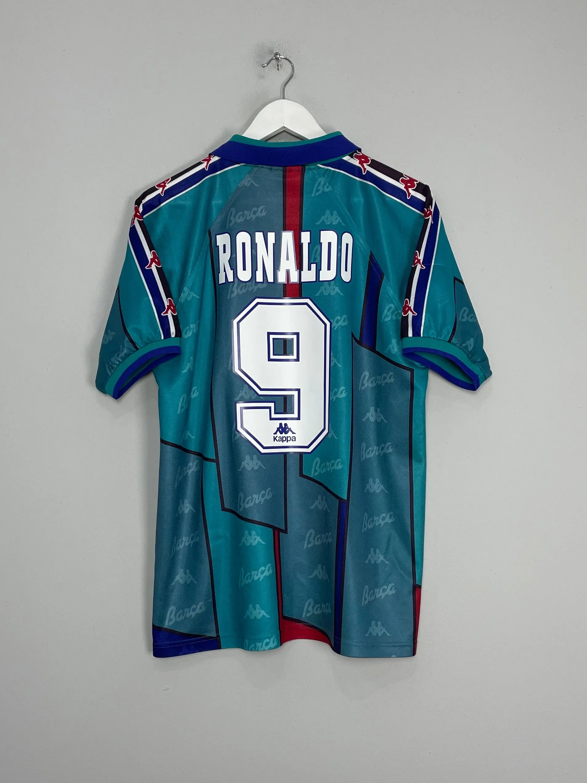 1995/97 BARCELONA RONALDO #9 AWAY SHIRT (S) KAPPA