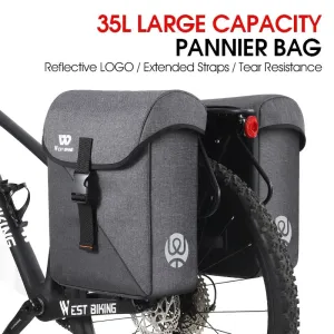 35L Large Capacity Bike Panniers Bicycle Rear Double Sides Bag Cycling Luggage Carrier MTB Cruisers Bike Cargo Bag