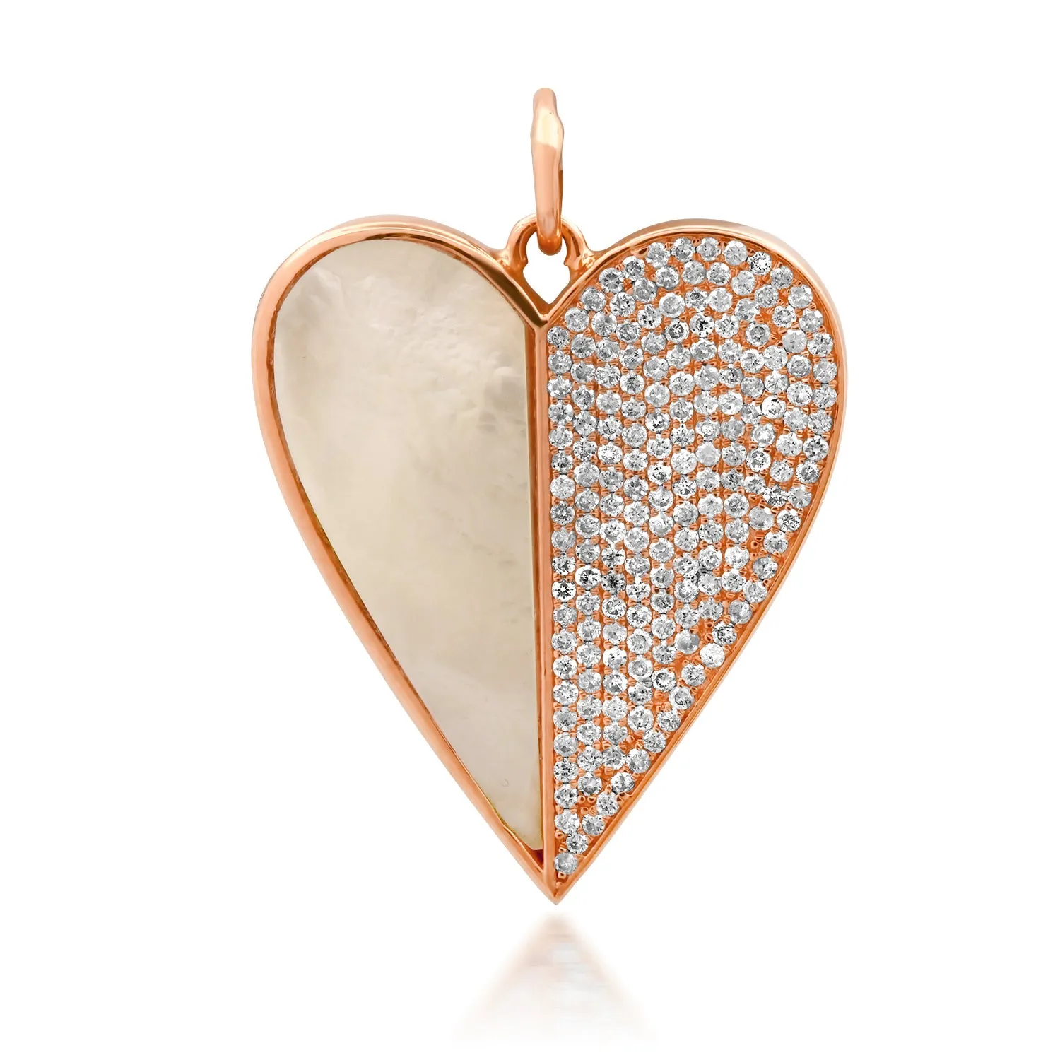 50/50 Diamond & Gemstone Heart Charm