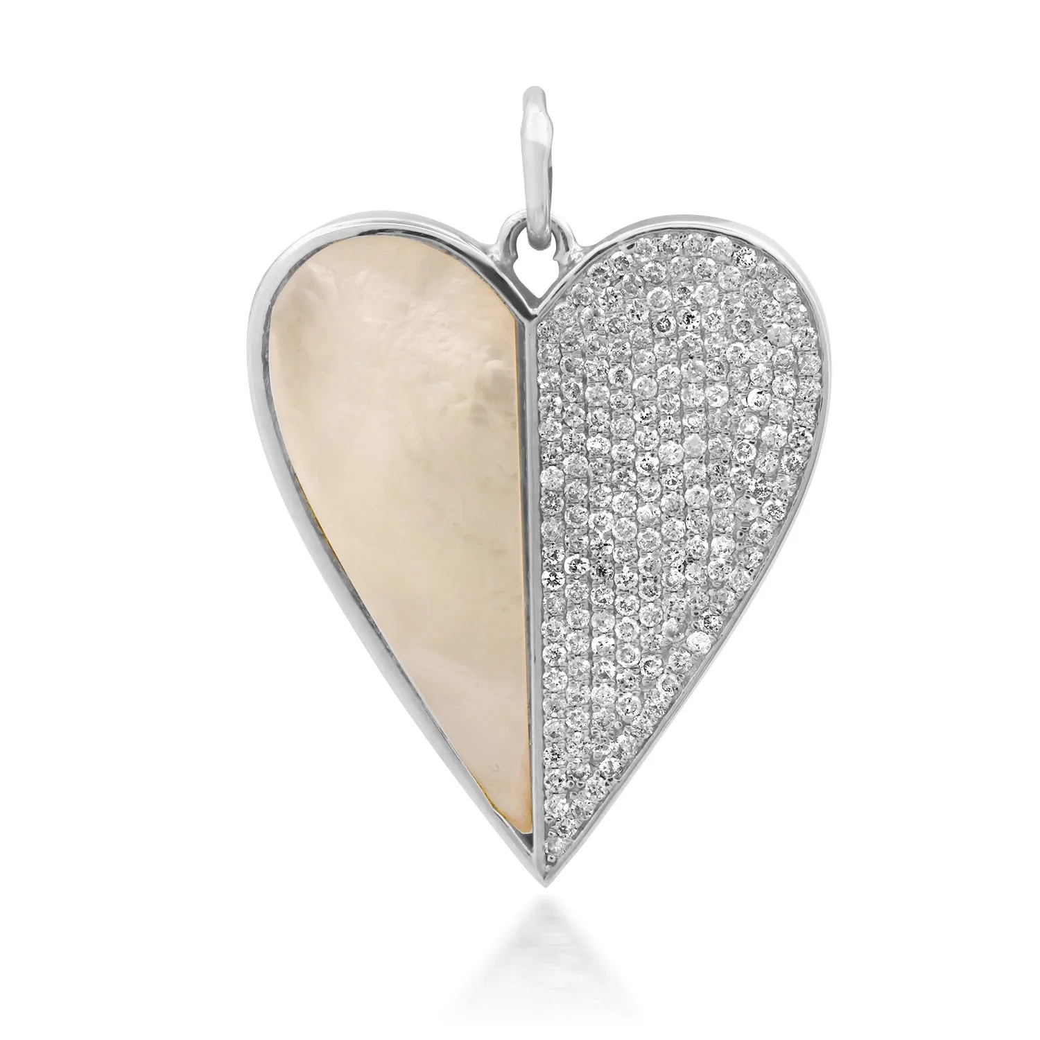 50/50 Diamond & Gemstone Heart Charm