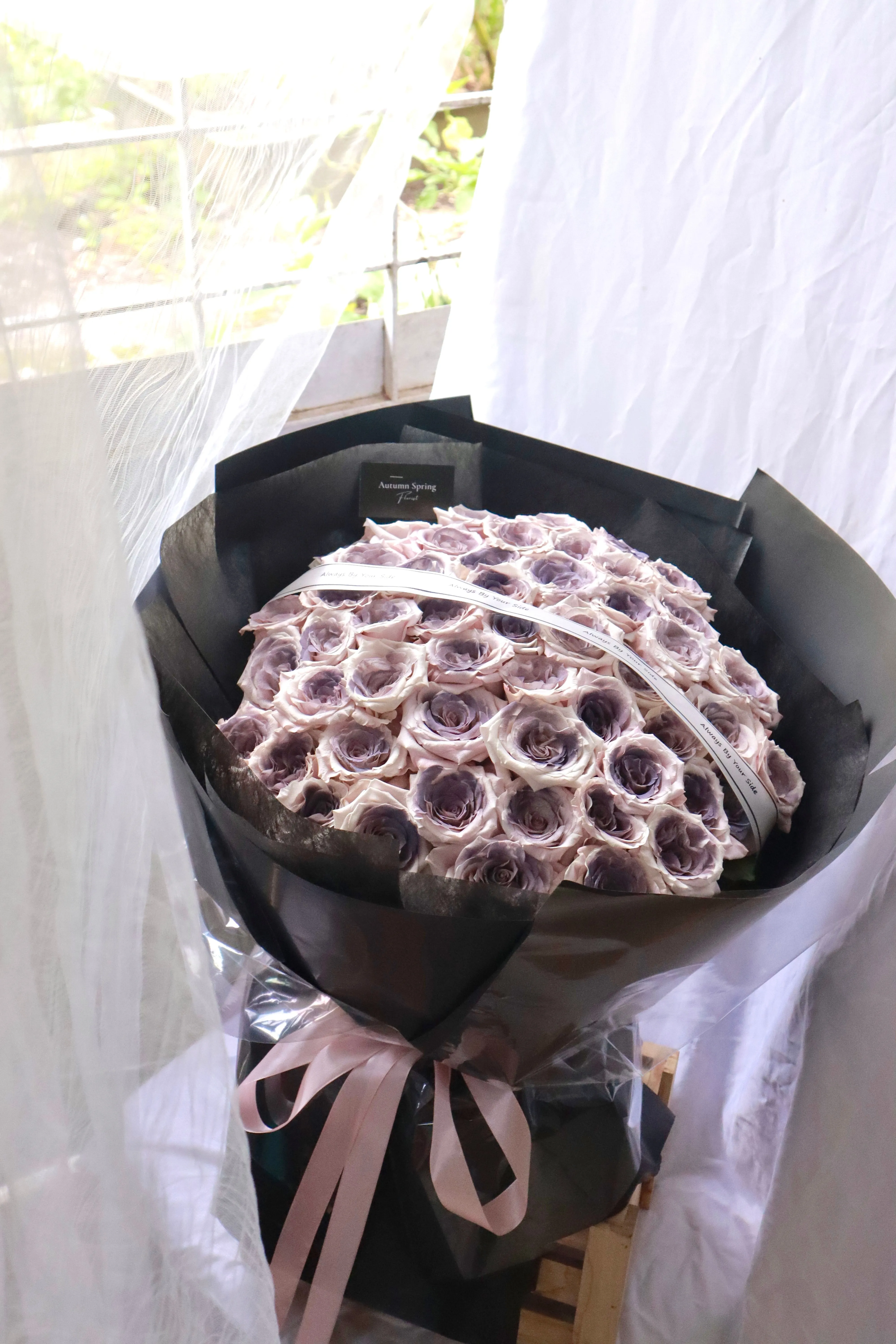 52 stalks Luxurious Plum Manta Rose Bouquet