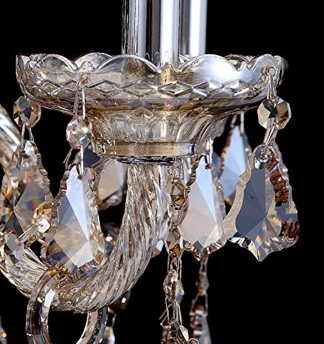 8 Lights Crystal Chandelier Modern Luxurious 31x28 Inch