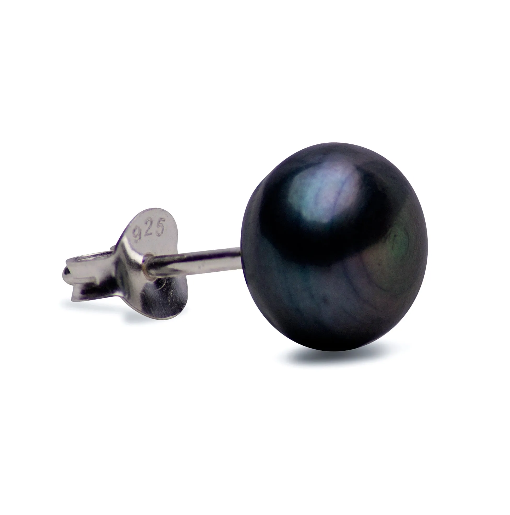 8 mm Black Pearl Earrings