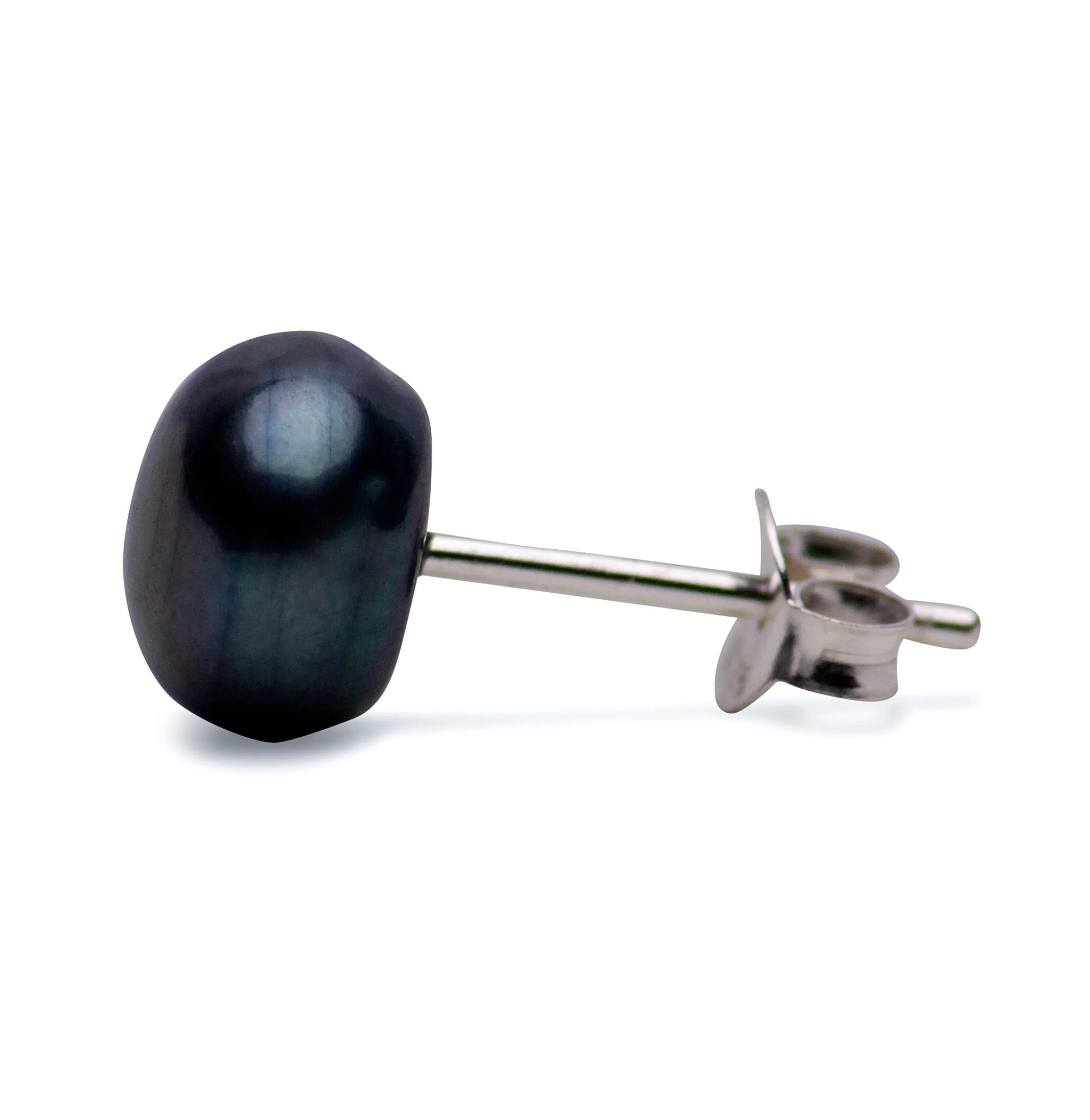 8 mm Black Pearl Earrings