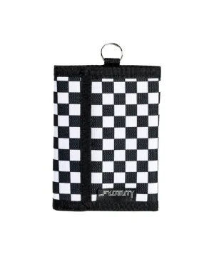 80's Wallet | Bi-Fold RFID | Recycled | Indy Check Black & White