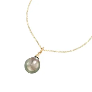 9k Gold & Tahitian Pearl Waterfall Pendant