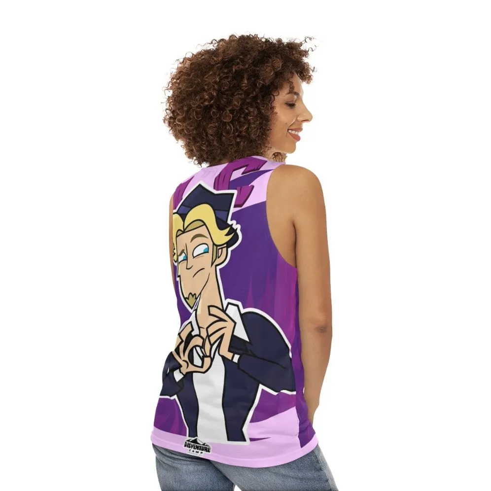 Adventure Camp Unisex Tank Top with Cartoon Characters