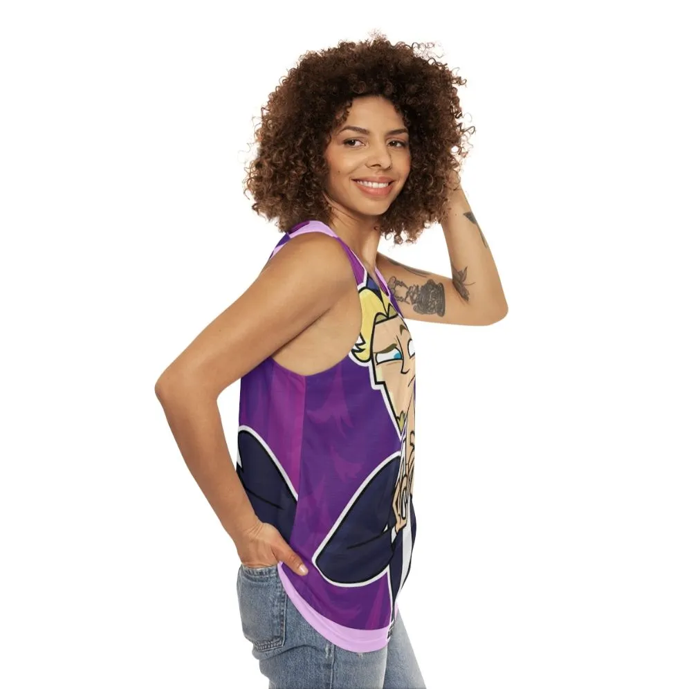 Adventure Camp Unisex Tank Top with Cartoon Characters