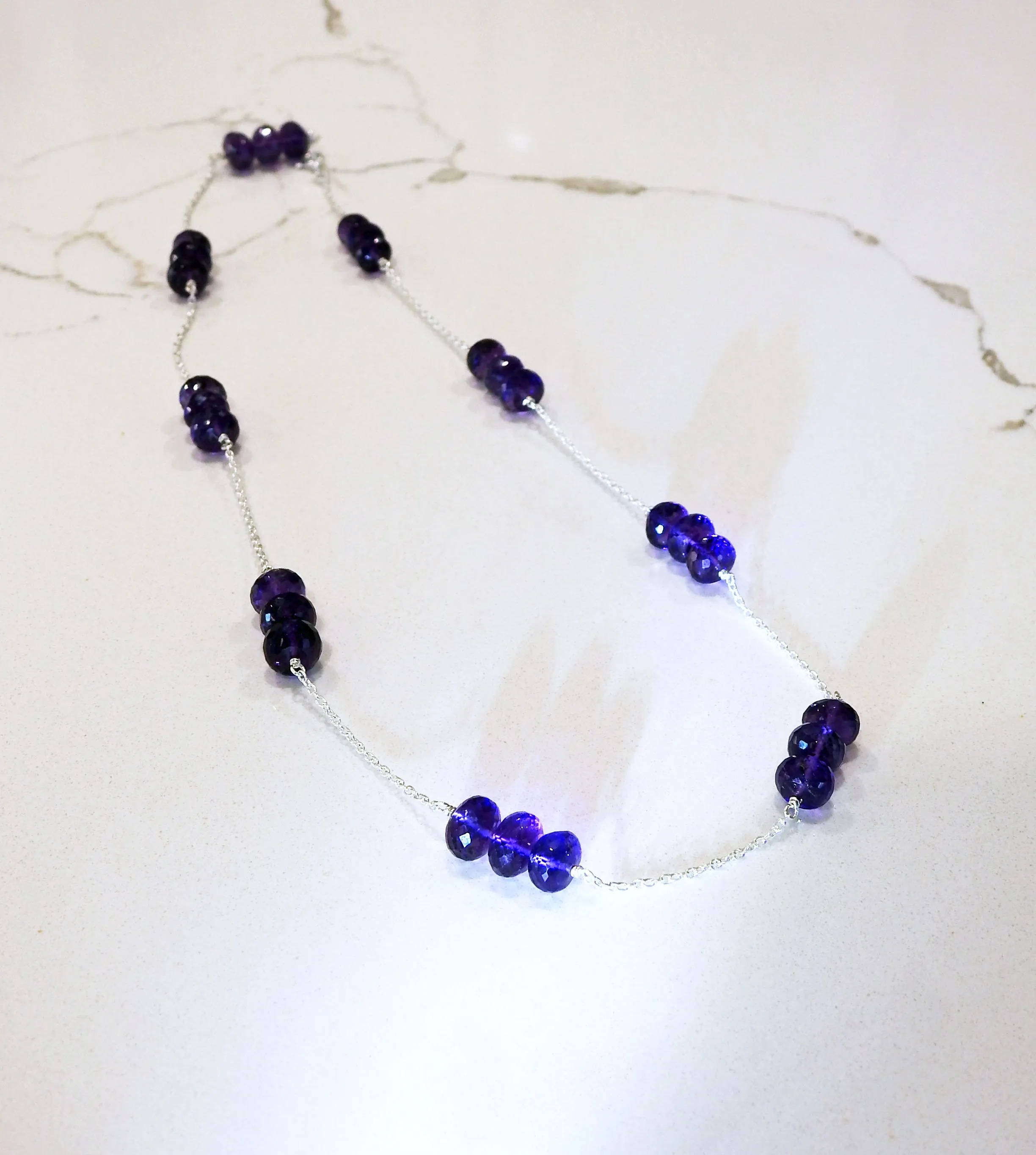 Amethyst chain strand