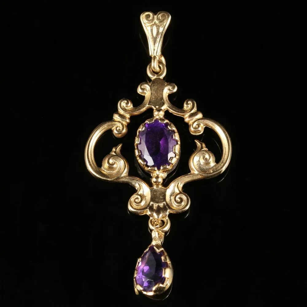 Amethyst Gold Pendant