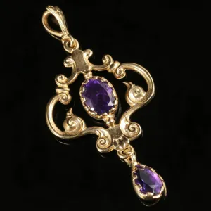 Amethyst Gold Pendant