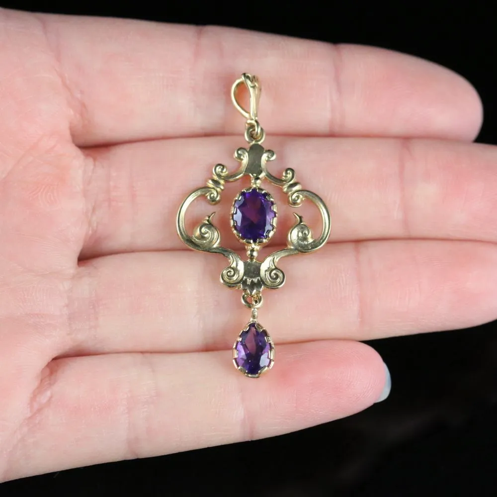 Amethyst Gold Pendant