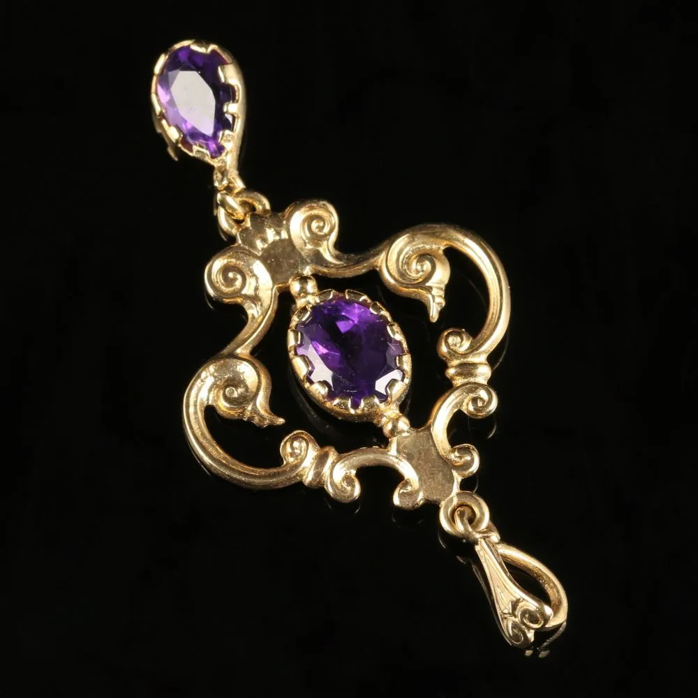 Amethyst Gold Pendant