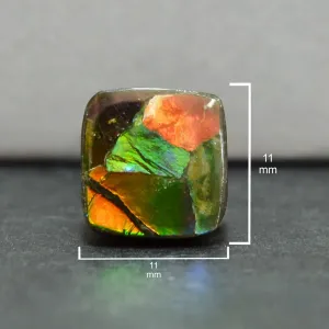 Ammolite Square Cushion Cabochon 11mm - 1 piece