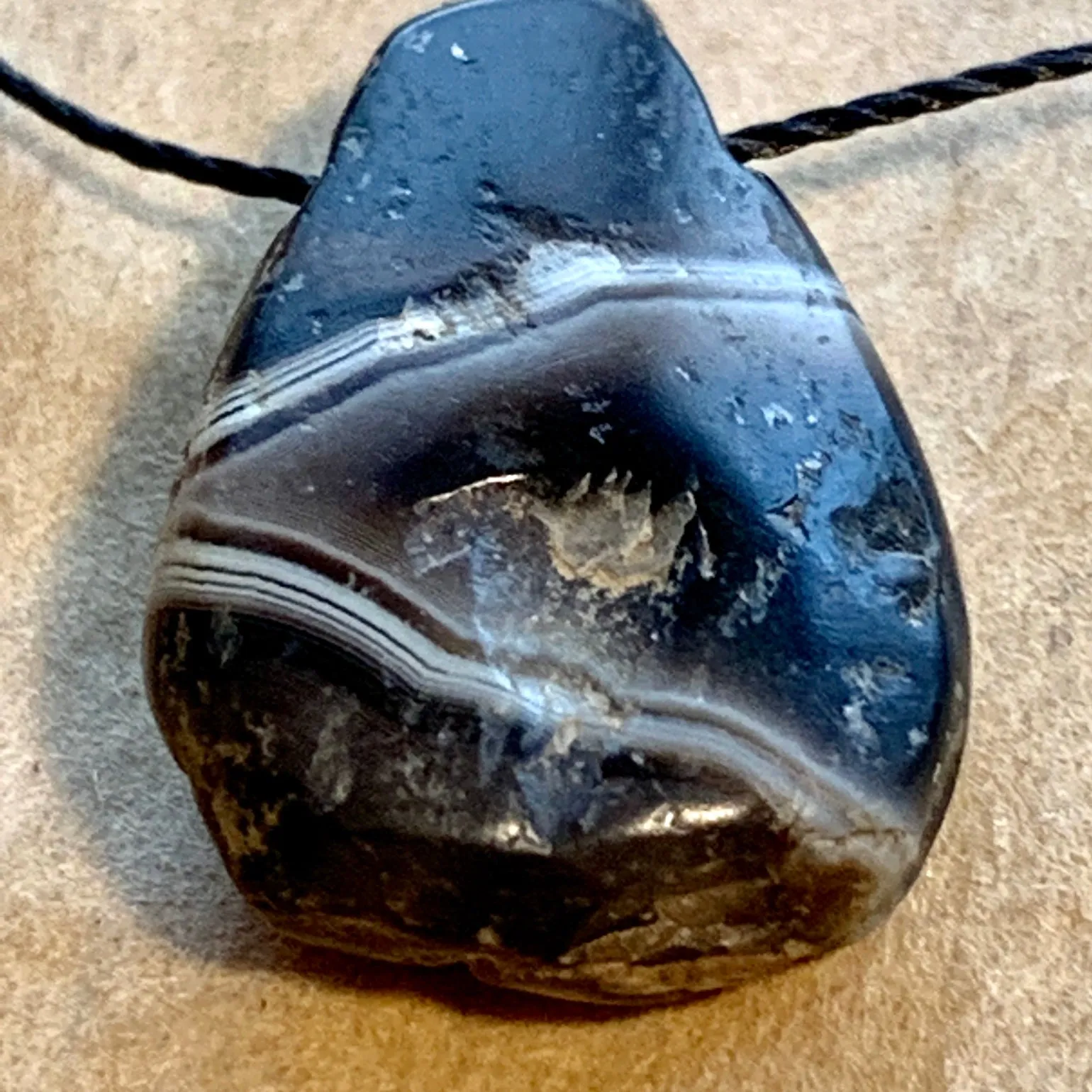 Ancient Agate Teardrop, Burma