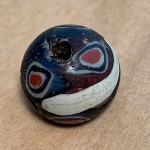 Ancient Roman Striped Glass Bead, Z