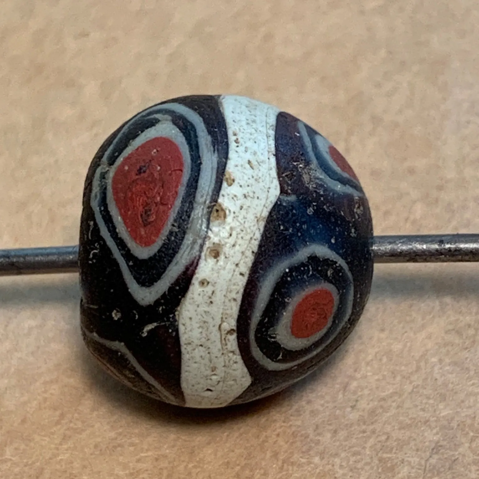 Ancient Roman Striped Glass Bead, Z