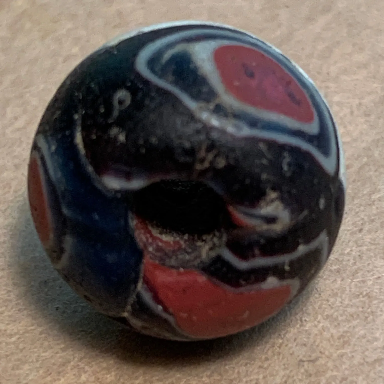 Ancient Roman Striped Glass Bead, Z