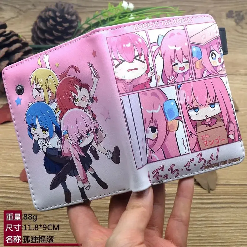 Anime Bocchi The Rock Gotoh Hitori Short Wallets Cute Ijichi Nijika Purse with Coin Pockets