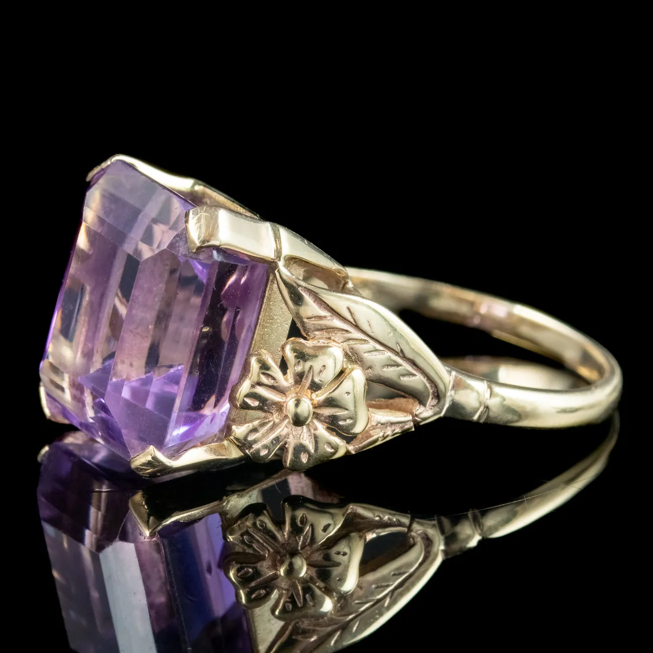 Antique Art Deco Amethyst Ring 9.8ct Amethyst