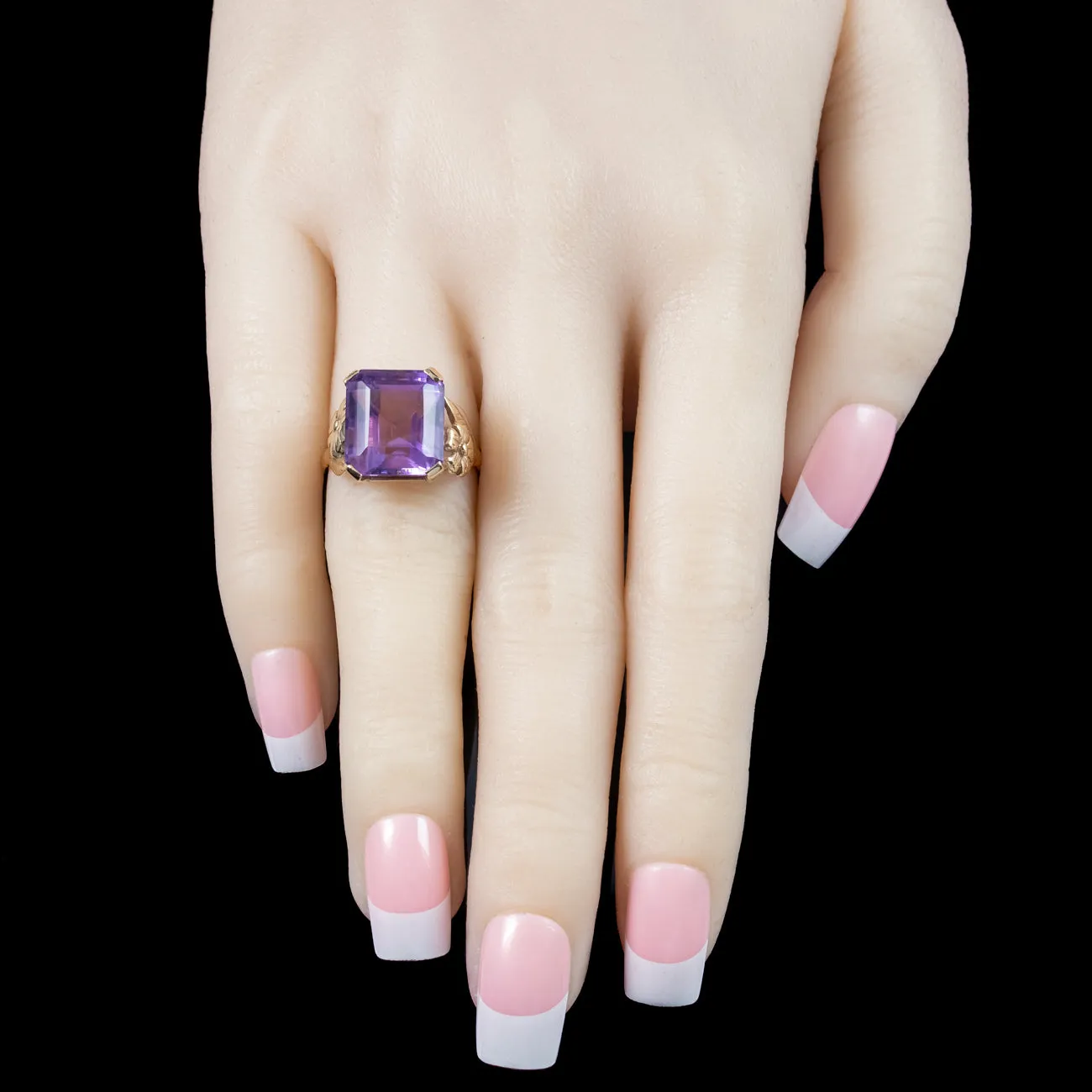 Antique Art Deco Amethyst Ring 9.8ct Amethyst