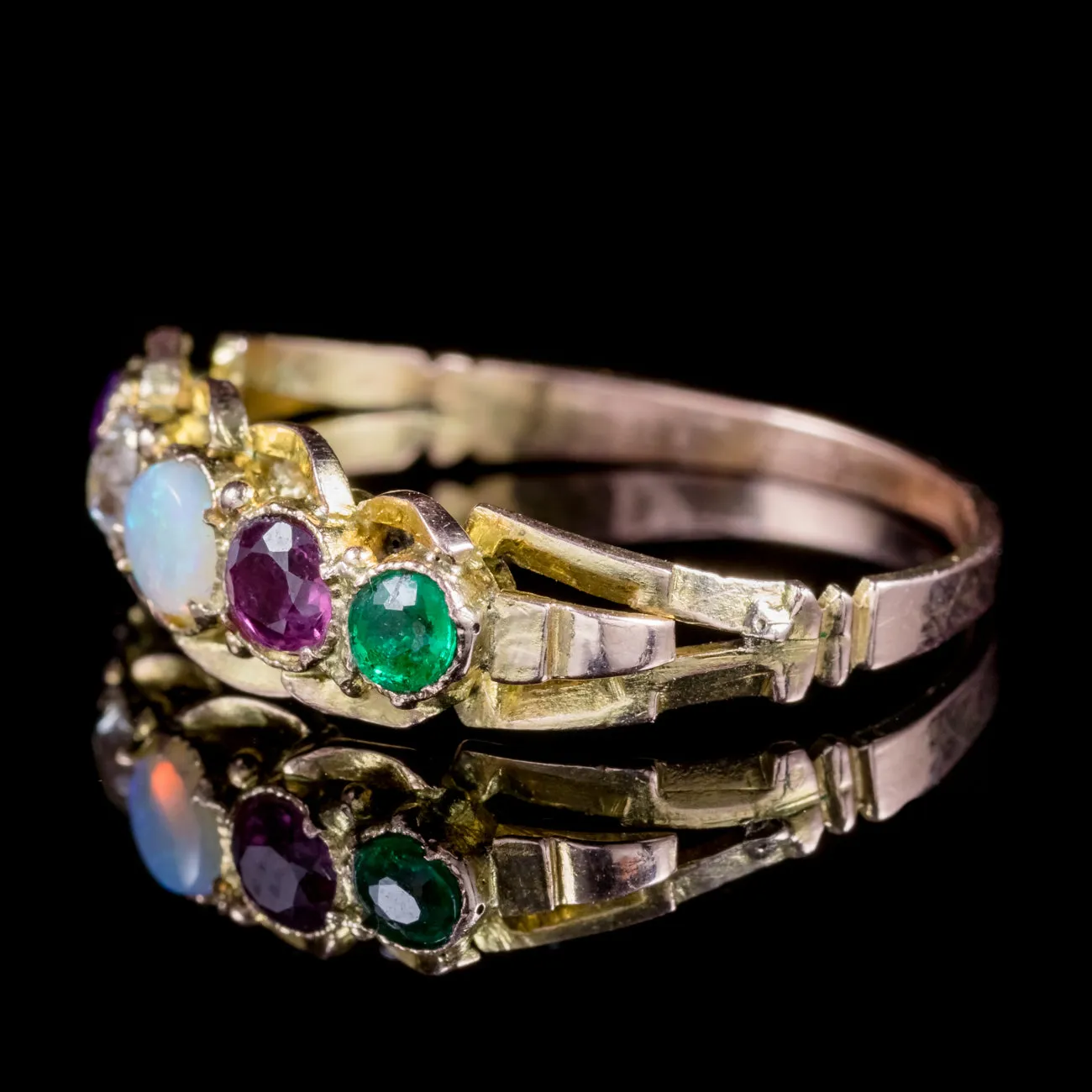 Antique Victorian 18Ct Gold Adore Ring Circa 1900