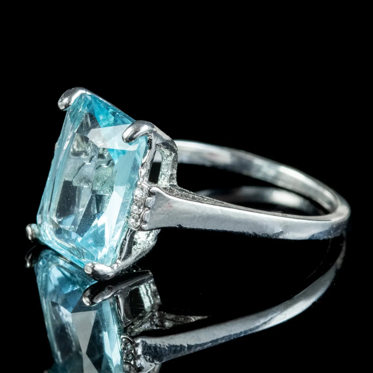 Art Deco Style Blue Paste Ring