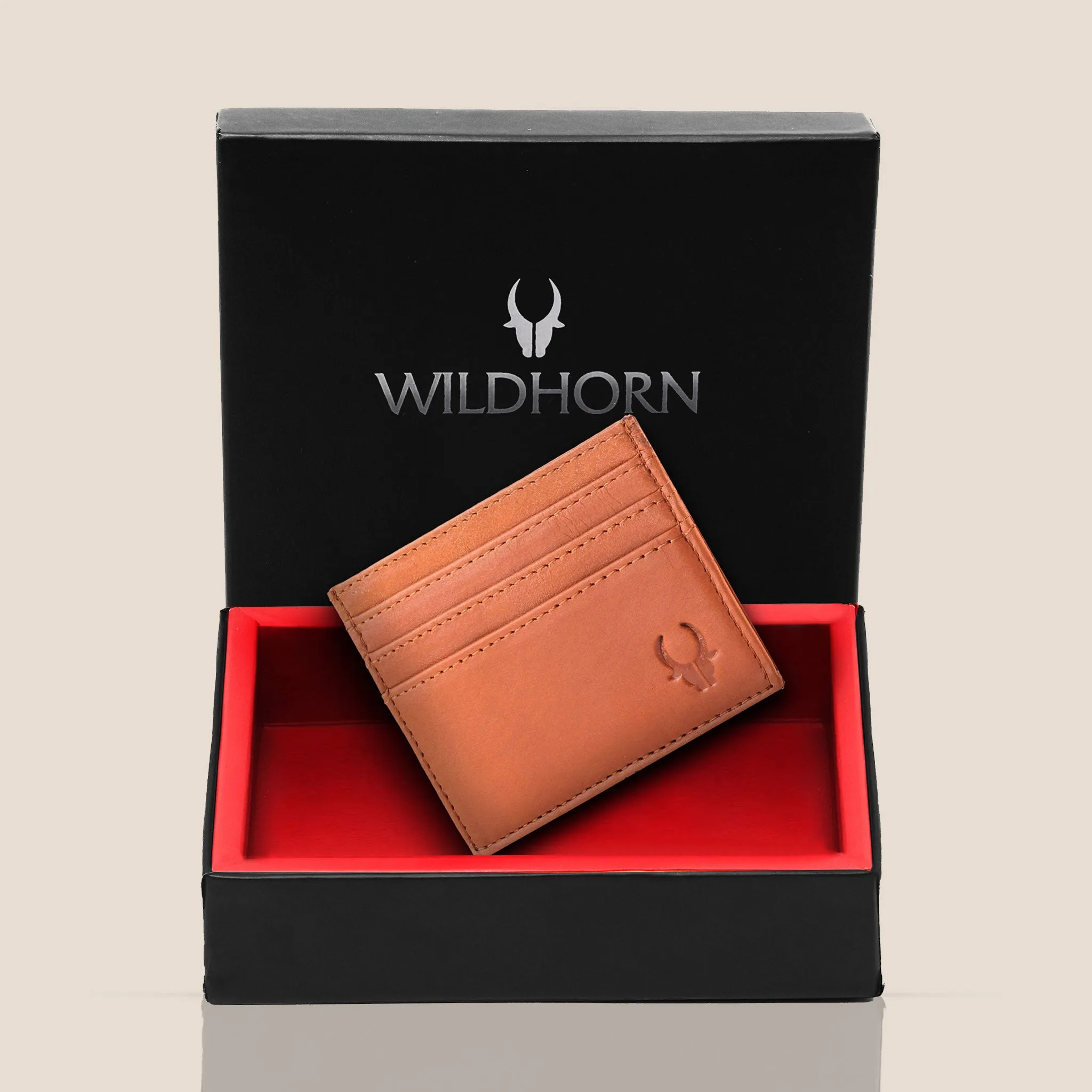 AUSTIN RFID Protected Leather Card Holder for Men