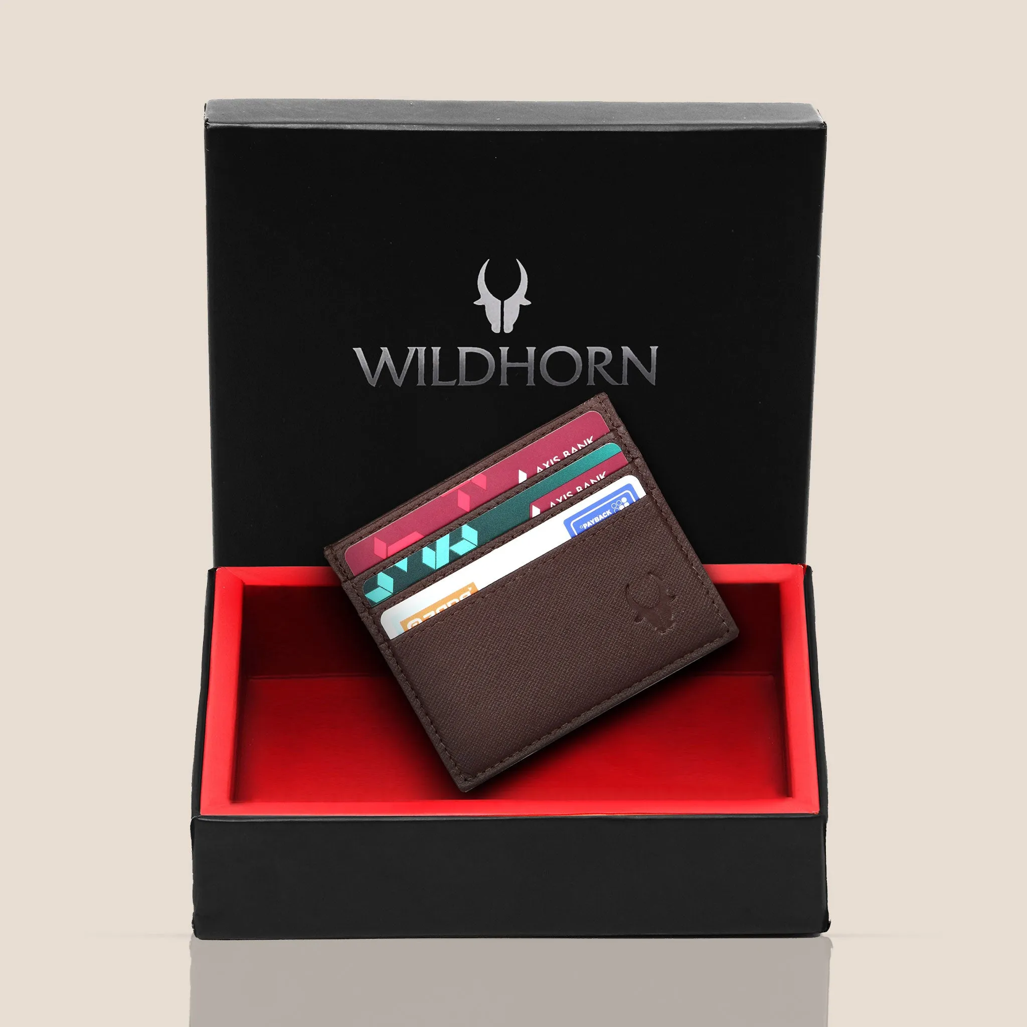 AUSTIN RFID Protected Leather Card Holder for Men