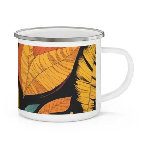 Autumn Leaves Enamel Camping Mug - Embrace the Season!