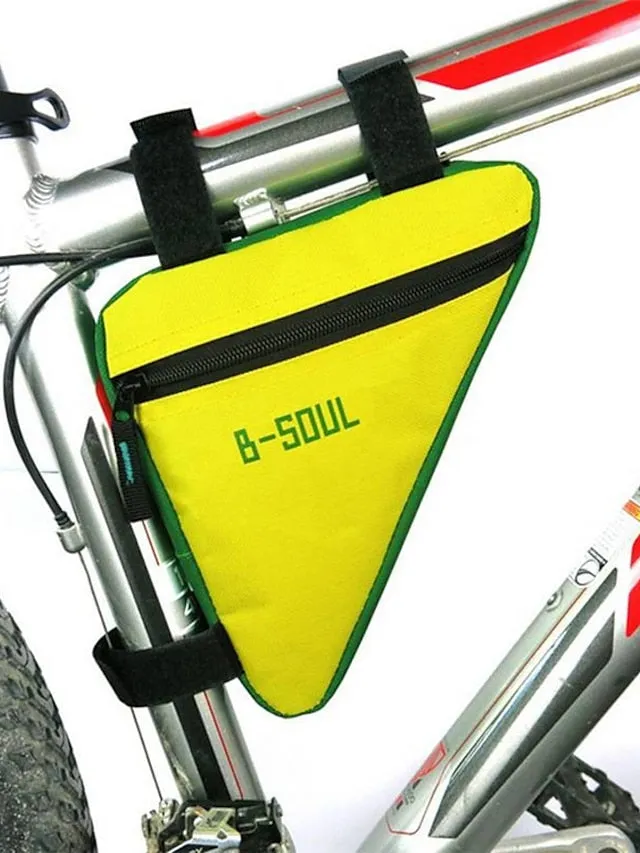 B-SOUL Bike Frame Bag Top Tube Triangle Bag Moistureproof Wearable Shockproof Bike Bag Polyester PVC(PolyVinyl Chloride) Terylene Bicycle Bag Cycle Bag Cycling / Bike