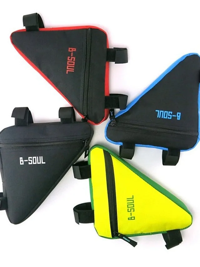 B-SOUL Bike Frame Bag Top Tube Triangle Bag Moistureproof Wearable Shockproof Bike Bag Polyester PVC(PolyVinyl Chloride) Terylene Bicycle Bag Cycle Bag Cycling / Bike