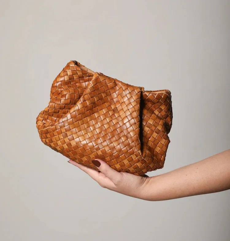 Bali Mini Knotted Bag - Caramel Woven