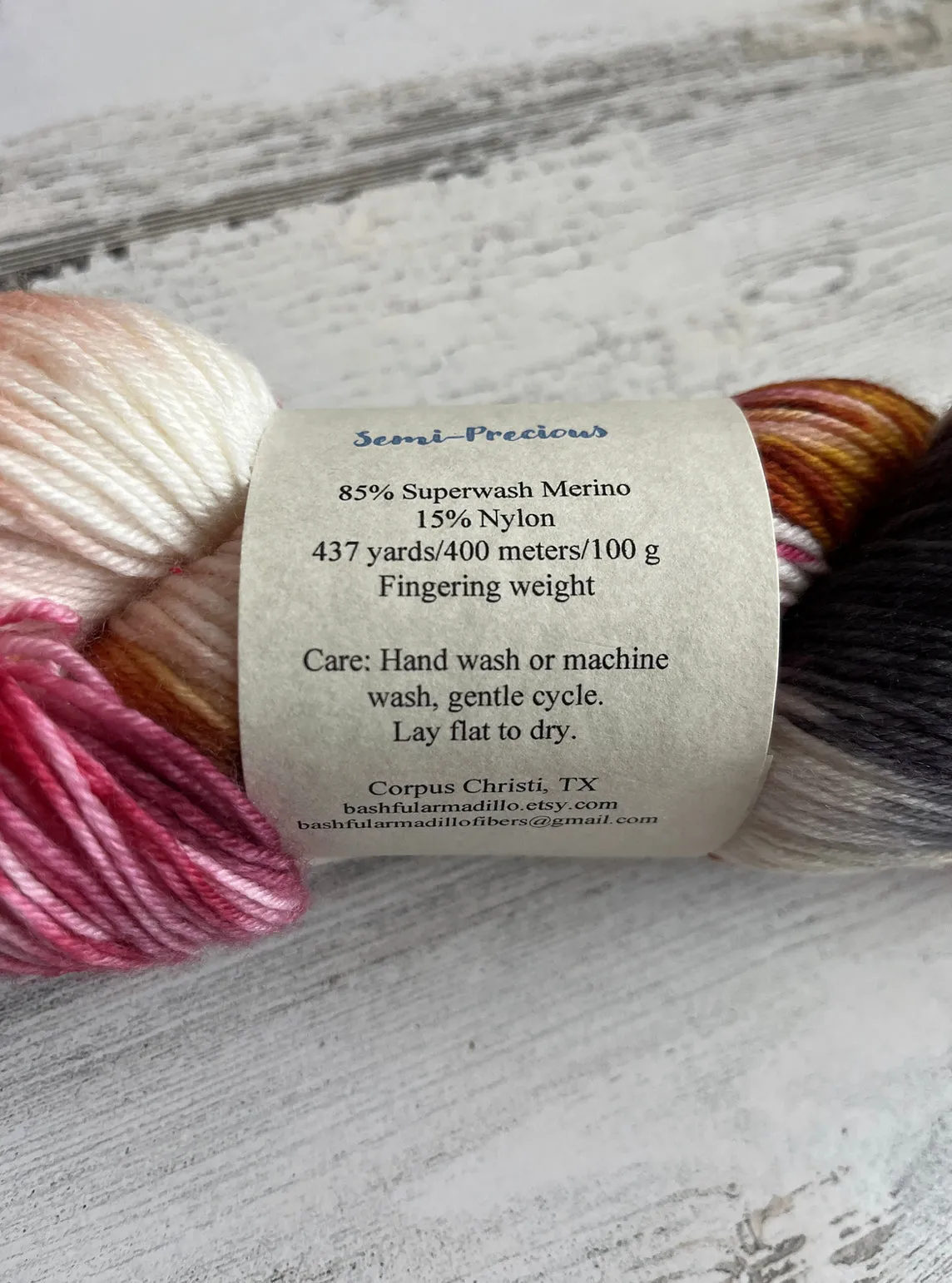 Bashful Armadillo Yarn - Semi Precious