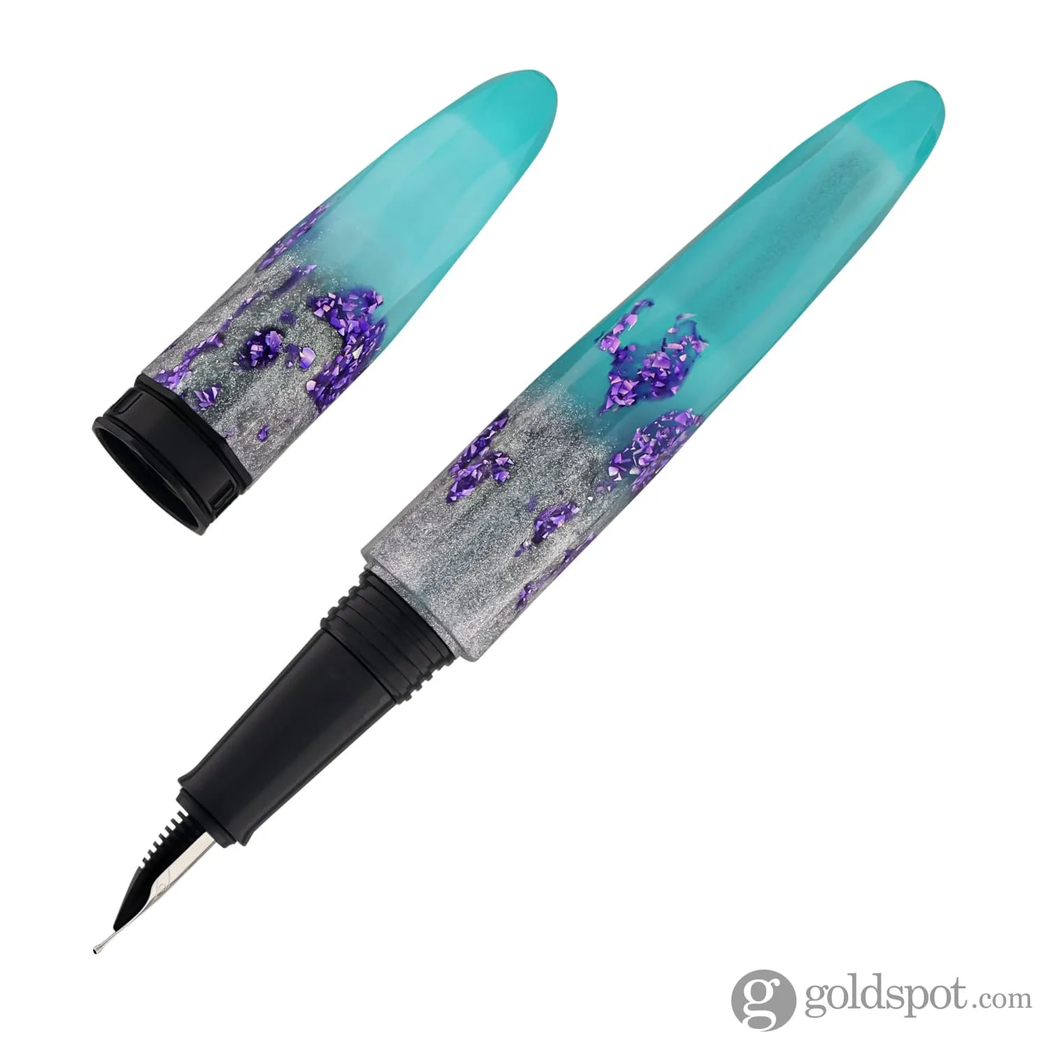 Benu Briolette Fountain Pen in Luminous Lagoon