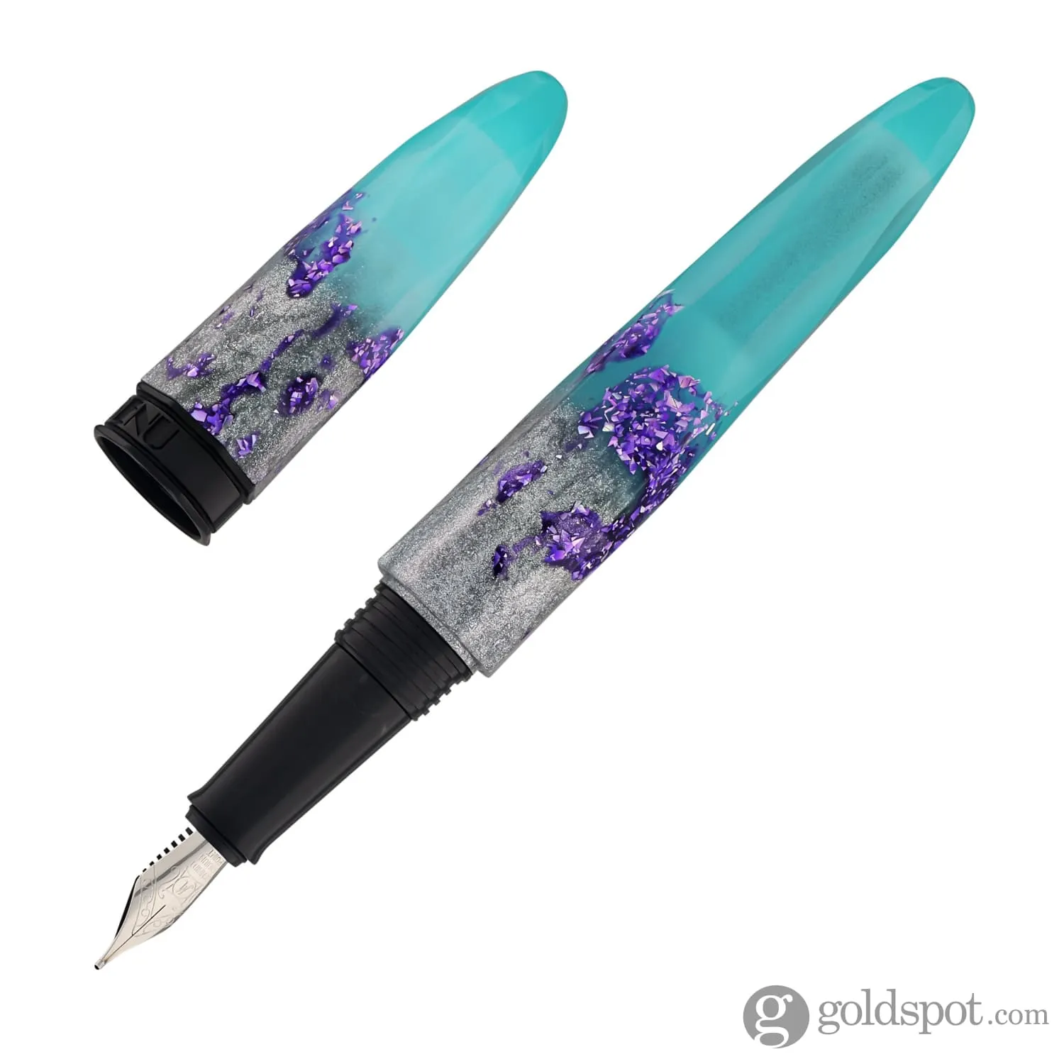 Benu Briolette Fountain Pen in Luminous Lagoon