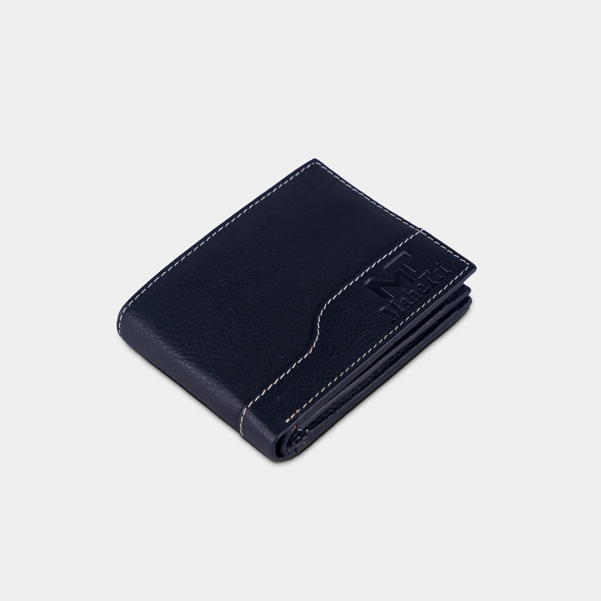 Bi-fold Black Buffalo Leather Wallet