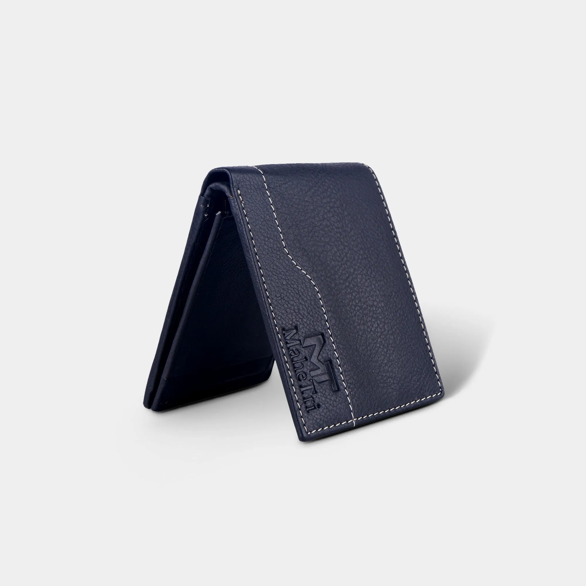 Bi-fold Black Buffalo Leather Wallet