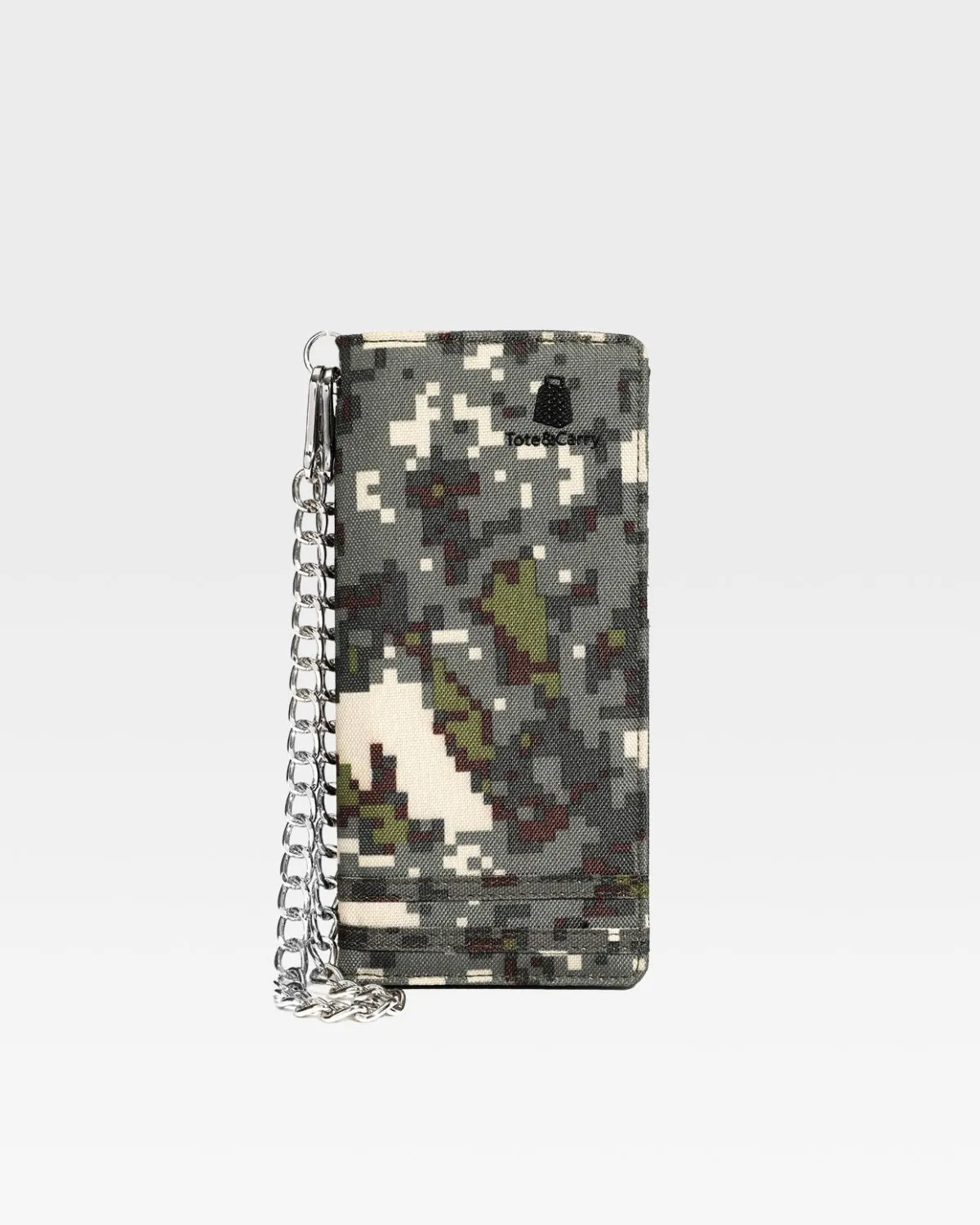 Biker Chain Wallet in Green Digital Camouflage