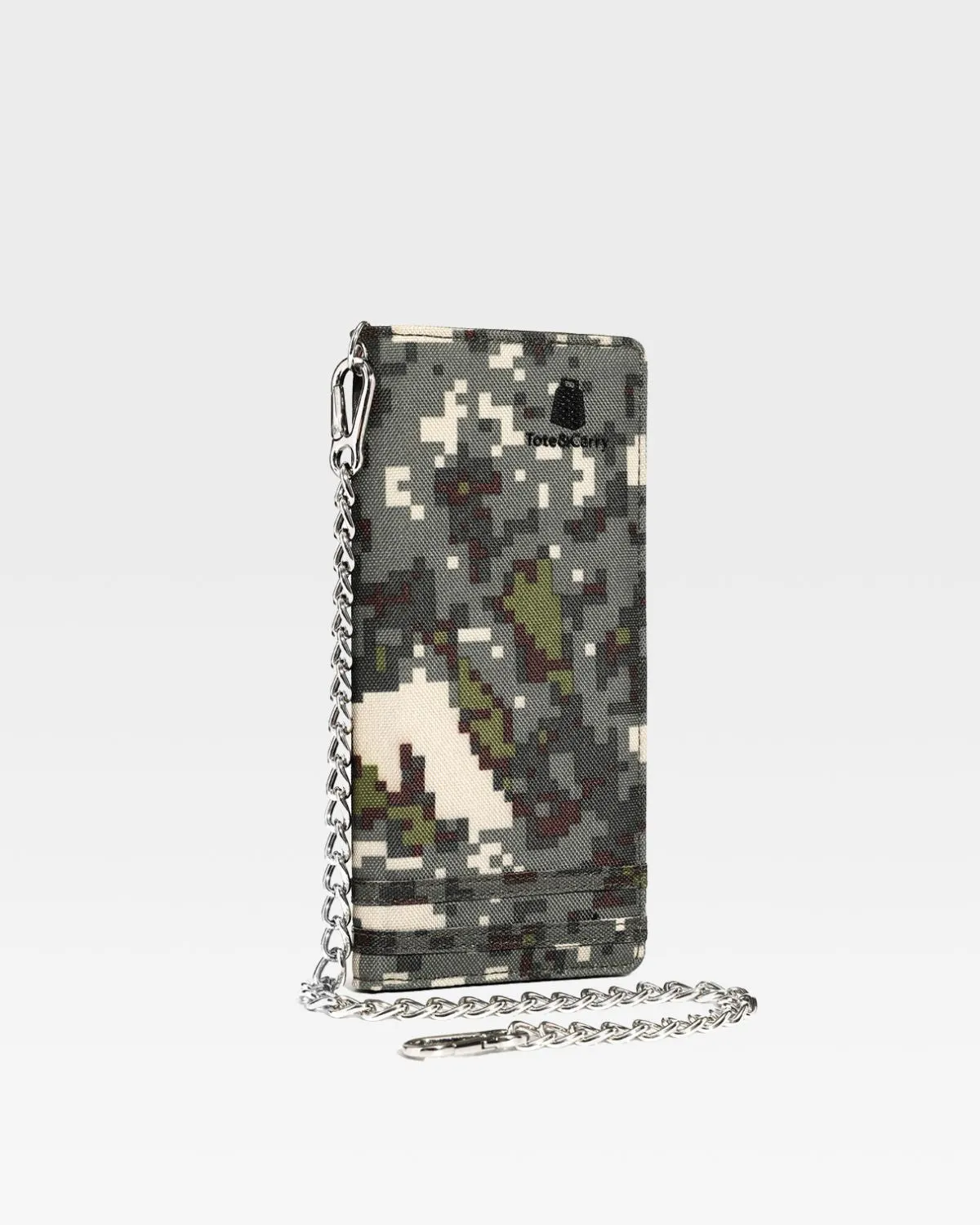 Biker Chain Wallet in Green Digital Camouflage